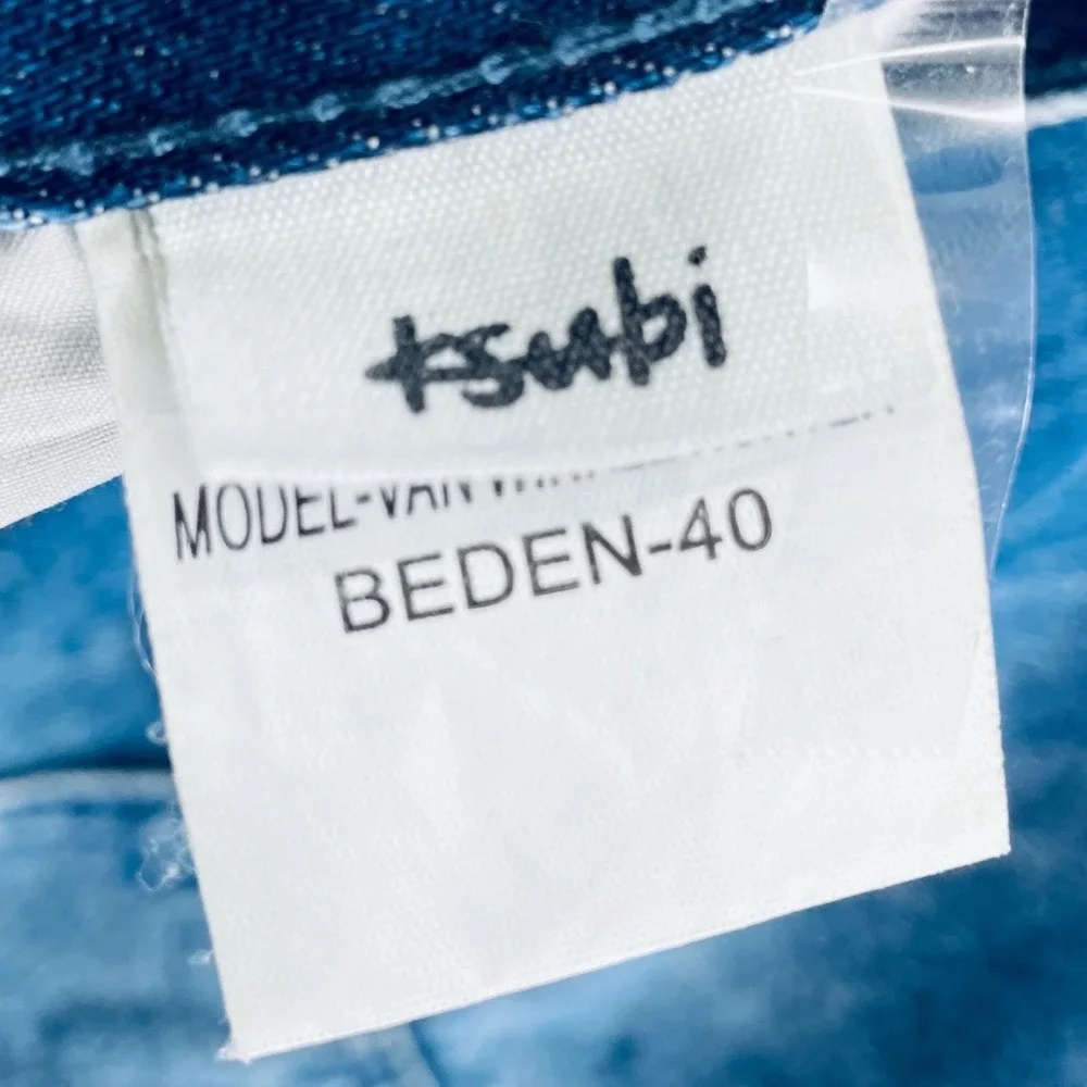 Ksubi Van Winkle Hunter Beden Men 40 Whiskered Distressed Button Fly Jeans